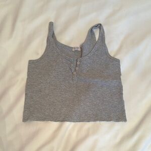 Gray Knit Tank Top